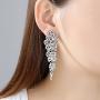 mecresh Marquise Crystal Bridal Chandelier Dangle Drop Earrings Ladies Gifts in Silver/Gold Tone