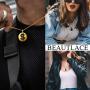 beautlace US Dollar Money Sign Necklaces Silver/18K Gold/Black Gun Plated Round Coin Dollar Pendant Jewelry for Men and Women KP0126