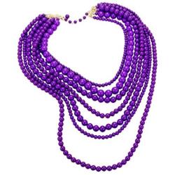 Rosemarie Collections Womens Fashion Jewelry Set Beaded Multi Strand Bib Necklace And Drop Earrings