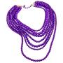 Rosemarie Collections Womens Fashion Jewelry Set Beaded Multi Strand Bib Necklace And Drop Earrings