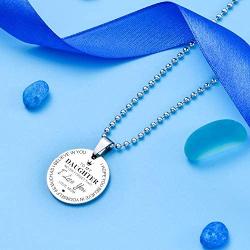 malyunin Inspirational Gifts Necklace to Son Daughter Gift from Mom Dad Never Forget That I Love You Family Jewelry Graduation Gifts