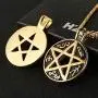 HZMAN Supernatural Devils Trap Symbol Sigil Stainless Steel Pendant Necklace Pentagram Anti Possession HZMAN Supernatural Devils Trap Symbol Sigil Stainless Steel Pendant Necklace Pentagram Anti Possession