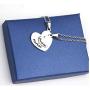 H.ZBRUJ Mothers Day Mother Daughter Necklace Stainless Steel Set of 2 Matching Heart Mom and Me Jewelry Dog Tag for Birthday