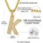 Richsteel 18K Gold Plated Cubic Zirconia A-Z Initial Necklace for Men Women Personalized 2-5 Letter Pendant with Wheat/Tennis Chain Hip Hop Jewelry(Send Gift Box) Richsteel 18K Gold Plated Cubic Zirconia A-Z Initial Necklace for Men Women Personalized 2-5 Letter Pendant with Wheat/Tennis Chain Hip Hop Jewelry(Send Gift Box)