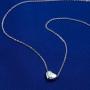 Dainty Initial Necklace S925 Sterling Silver Letters A-Z 26 Alphabet Heart Pendant Necklace for Women