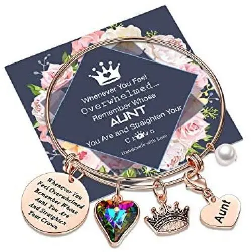 Whenever You Feel Overwhelmed Remember Whose Straighten Your Crown Bracelet, Rose Gold Inspirational Bracelets Gifts for Daughter, Best Friend, Niece, Bonus Mom, Cousin, Teacher, Women Girls Jewelry