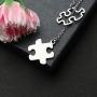 Eigso Autism Awareness Necklace Diversity Puzzle Pieces Pendant Jewelry Autism Awareness Stainless Steel Necklace Inspirational Gift for Autistic People