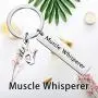 ENSIANTH Massage Therapist Gift Muscle Whisperer With Healing Hand Charm Keychain Gift For Massage Therapist,Massage Therapy School Student Gift