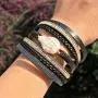 AZORA Womens Leather Wrap Bracelets Multi Strands Feather Pearls Leather Cuff Braceler with Magnetic Clasp Boho Gift for Friends Teens Girls Lady AZORA Womens Leather Wrap Bracelets Multi Strands Feather Pearls Leather Cuff Braceler with Magnetic Clasp Boho Gift for Friends Teens Girls Lady