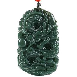 Boutique 100% Pure Natural Manual Sculpture Green Jade Gem Pendant Necklace Men or Women Necklace Pendant Amulet fine polishing