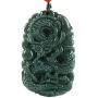 Boutique 100% Pure Natural Manual Sculpture Green Jade Gem Pendant Necklace Men or Women Necklace Pendant Amulet fine polishing