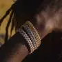 PY BLING 14K Gold/White Rose Gold Plated 12mm Hip Hop Full Iced Out Miami Cuban Link Chain Choker CZ Lab Diamond Necklace/Bracelet for Men and Women