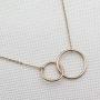 IDLAN Best Friend Necklace BFF Gift Long Distance Going Away Gift Friendship Quotes Gifts 2 Interlocking Infinity Circles Graduation Gift
