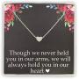 Emma Lou Miscarriage Necklace, Stainless Steel Tiny Heart Necklace, Miscarriage Jewelry for Mother