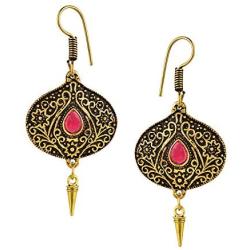 Efulgenz Indian Bollywood Bohemian Vintage Mang Tikka Head Piece Earrings Bridal Wedding Jewelry Set