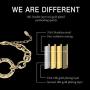Frwiskp Link Chain Bracelet - 18K Real Gold Plated Oval Chain Link Bracelet 6 Inch fashion Jewelry Gift for Women and Girls