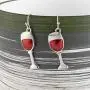 DAMLENG Unique Chic Handmade Stainless Steel Red Wine Glass Dangle Drop Earrings for Women Girls Statement Jewelry Gifts DAMLENG Unique Chic Handmade Stainless Steel Red Wine Glass Dangle Drop Earrings for Women Girls Statement Jewelry Gifts