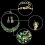 EVER FAITH Austrian Crystal Hibiscus Flower Necklace Earrings Set