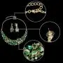 EVER FAITH Austrian Crystal Hibiscus Flower Necklace Earrings Set EVER FAITH Austrian Crystal Hibiscus Flower Necklace Earrings Set