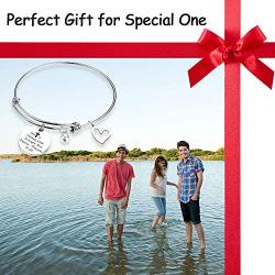 TOGON Christian Bracelet Inspirational Religious Bible Verse Cross Jewelry Spiritual Stainless Steel Bracelet Personalized Baptism Encouragement Gifts