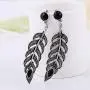 Frodete Crystal Leaf Dangle Earrings for Women Girls Anniversary Wedding Party Jewelry Charms