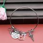 Nurse Bracelet Nursing Stethoscope Jewelry Nurse Gifts for Nurse RN Cute Enough to Stop Your Heart Skilled Enough to Restart It(Cute Enough BR)