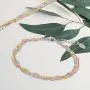 Sterling Silver Italian Tri-Color Triple Strand Oval Beaded 7+1'' Bracelet