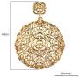 Shop LC Real 18K Yellow Gold Overlay Floral Openwork Filigree Flower Post Dangle Drop Earrings for Women Fashion Prom Jewelry Mothers Day Gifts ION Plated