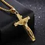 UM Jewelry Catholic Jesus Christ on INRI Cross Pendant Stainless Steel Crucifix Necklace 55cm Chain UM Jewelry Catholic Jesus Christ on INRI Cross Pendant Stainless Steel Crucifix Necklace 55cm Chain