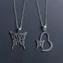 Punk Butterfly Pendant Necklace Hook Earrings Set Stainless Steel Chain Heart Necklace Dangle Earrings for Women Girls Alternative Jewelry Cool and Cute Streetwear Accessory Jewelry Set Gift Punk Butterfly Pendant Necklace Hook Earrings Set Stainless Steel Chain Heart Necklace Dangle Earrings for Women Girls Alternative Jewelry Cool and Cute Streetwear Accessory Jewelry Set Gift