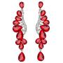 Scarlvambo Womens Austrian Crystal Art Deco Teardrop Pierced Dangle Wedding Earrings Silver-Tone