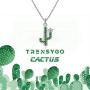 Cactus Necklace, Cactus Jewelry, Cactus Themed Gifts, Cactus Teacher Gifts, Cactus Friendship Necklace, Cactus Wedding Gift, Cactus Birthday Gift, Stick Together Cactus Necklace