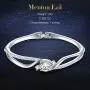 Menton Ezil Fairytale Mermaid Swarovski Crystal Silver Plated Women Bangle Bracelet for Girls Wife Mom Menton Ezil Fairytale Mermaid Swarovski Crystal Silver Plated Women Bangle Bracelet for Girls Wife Mom
