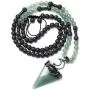 Top Plaza Natural Stone Healing Crystal Triangle Pointed Gemstone Pendant Necklace Crescent Moon Jewelry Adjustable Lava Rock Beads Necklaces for Women Men Top Plaza Natural Stone Healing Crystal Triangle Pointed Gemstone Pendant Necklace Crescent Moon Jewelry Adjustable Lava Rock Beads Necklaces for Women Men