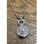 My Prime Gifts Snap Jewelry Rose Gold Rhinestone Open Halo Necklace 18'' + 3'' Ext Holds & Fits 18-20mm