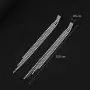 BLIJERY Silver Crystal Long Tassel Earring Rhinestone Wedding Dangle Earrings for Bridal & bridesmaid BLIJERY Silver Crystal Long Tassel Earring Rhinestone Wedding Dangle Earrings for Bridal & bridesmaid