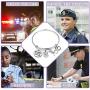 G-Ahora Police Keychain She Believed She Could for Police Officers Police Academy Graduation Gifts Handcuffs Handgun Charm Achievement Gift Deputy Sheriff Gift (she Believe Police KR)
