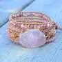 Starto Handmade 5 Wrap Bracelet Natural Jasper Druzy Turquoises Leather Boho Bracelets Jewelry