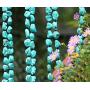 Turquoise Beads Endless Necklace Long Knotted Stone Multi-Strand Layer Necklaces Handmade Jewelry