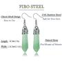 FIBO STEEL Quartz Stone Dangle Earrings for Women Healing Chakra Gemstone Earring Healing Crystal Earring Jewelry Set