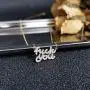 BMMYE Dainty Letter Necklace with Cubic Zirconia Pendant Unique Necklace Gold & Silver Charm Script Word Love Mama Valentines Day Mothers Day Bridesmaid Gift