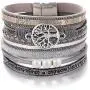 KSQS Tree of Life Leather Multi-Layer Wraps Bracelet,Boho Wide Buckle Wristband Bangle,Braided Cuff Bracelets for Women KSQS Tree of Life Leather Multi-Layer Wraps Bracelet,Boho Wide Buckle Wristband Bangle,Braided Cuff Bracelets for Women