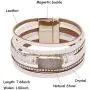 VONRU Leather Wrap Bracelet for Women - Charm Boho Multilayer Gorgeous Bracelets Wristbands - Casual Braided Handmade Magnetic Bracelet Cuff Bangle Gift for Monther VONRU Leather Wrap Bracelet for Women - Charm Boho Multilayer Gorgeous Bracelets Wristbands - Casual Braided Handmade Magnetic Bracelet Cuff Bangle Gift for Monther
