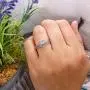 Dazzlingrock Collection Round Pink Sapphire & White Diamond Ladies Heart Shaped Bridal Engagement Ring Set, Sterling Silver