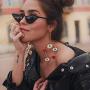 Exaggerated Long Big Evil Eyes Lips Charm Gold Color Dangle Earrings for Women Bohemian Earrings Party Jewelry (Color A)