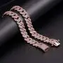 PY BLING Hip Hop Mens Full Iced Out 15mm 18K Gold/White Rose Gold Plated CZ Miami Cuban Link Chain Choker 18''-24'' Necklace or 8.5'' Bracelet