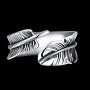Gracefair Fashion Punk Stainless Steel Feather Ring Vintage Statement Leaf Ring Wing cast for Women Men Size 7-11