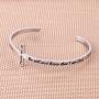 M MOOHAM Cross Bracelet Christian Gifts for Women - Engraved Quote Religious Cuff Bangle Bible Verse Jewelry Gift for Women Confirmation Baptism Gifts Christian Bracelet