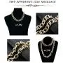 Hanpabum 2 PCS Men Gold Plated Big Chunky Necklace Hip Hop Jewelry 80s 90s Personalized Punk Style Chain Necklace Costume Jewelry Hanpabum 2 PCS Men Gold Plated Big Chunky Necklace Hip Hop Jewelry 80s 90s Personalized Punk Style Chain Necklace Costume Jewelry