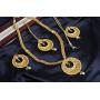 SANARA Indian Bollywood Traditional Gold Plated Crystal and Pearl Drop Made Bridal Designer Jewelry Gold Rani Haar Pendant Necklace Set for Women & Girl Wedding & Partywear Jewelry